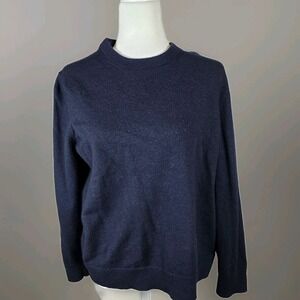 Banana Republic Baruffa Navy Blue Italian Merino Wool Pullover